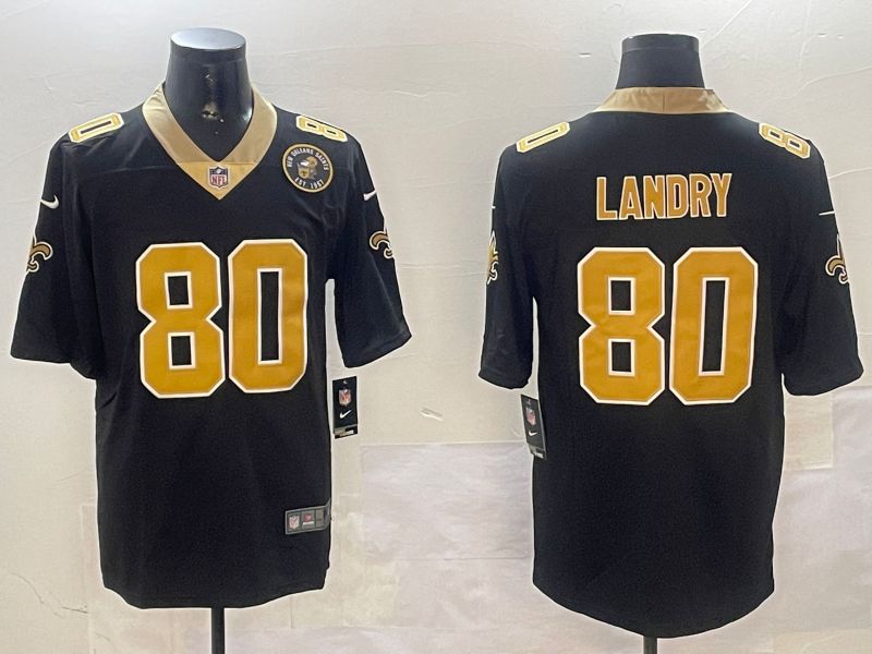 Men New Orleans Saints #80 Landry Black Second generation 2024 Nike Limited NFL Jersey style 2->ncaa teams->NCAA Jersey